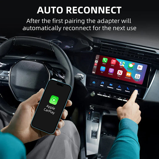 2-in-1 Smart AI Box Mini Dongle – Wired to Wireless CarPlay & Android Auto Adapter